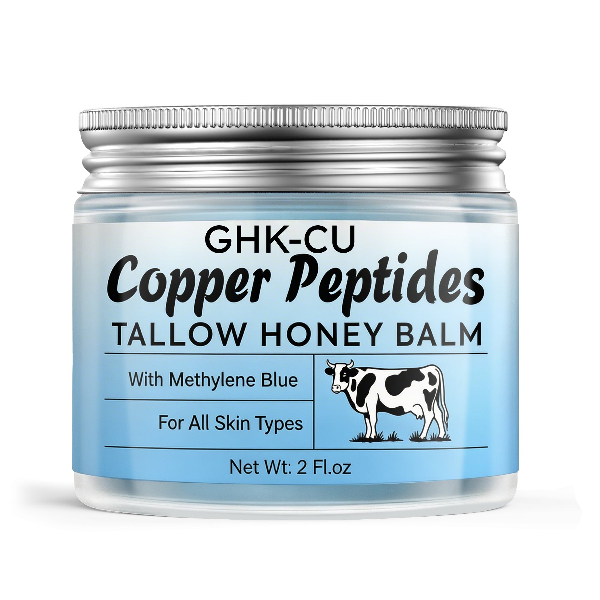 MTGBO Copper Peptides GHK-Cu Beef Tallow Honey Balm: Anti Aging Blue Balm with Methylene Blue, Manuka Honey & Vitamin E – 2 oz