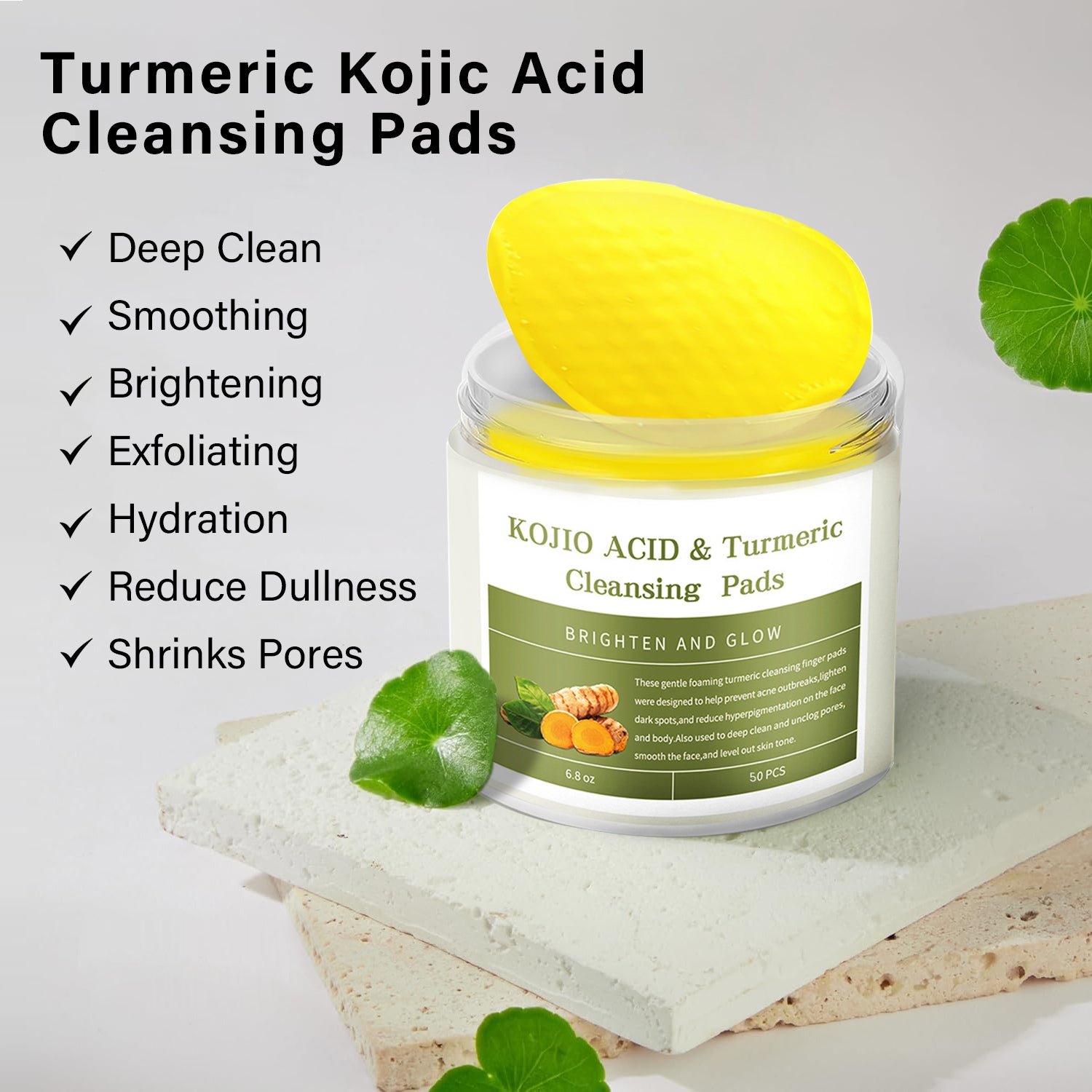 Turmeric Kojic Acid Cleansing Pads 50PC