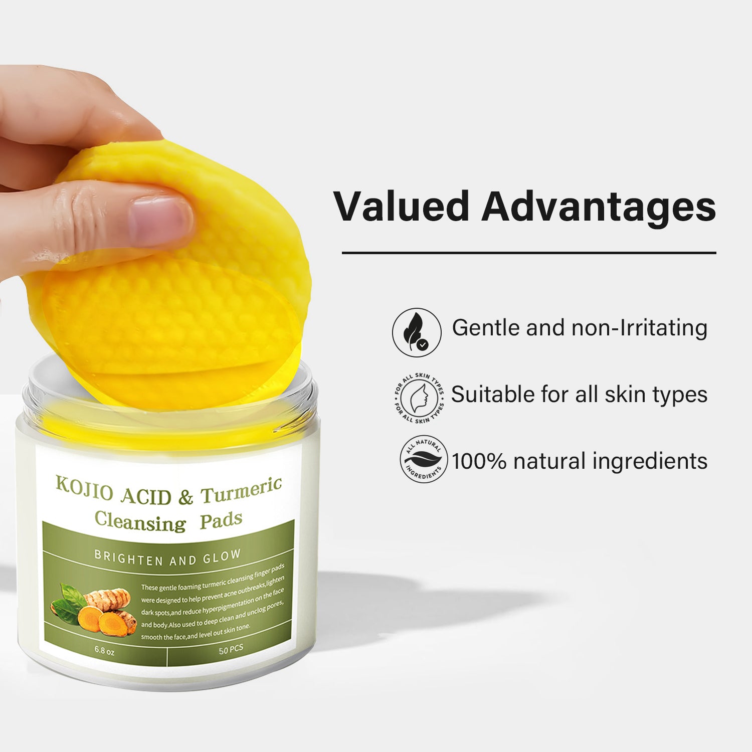 Turmeric Kojic Acid Cleansing Pads 50PC