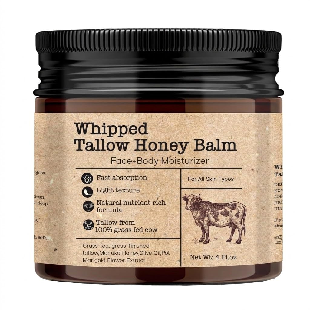 Whipped Tallow Honey Balm for Sensitive Skin