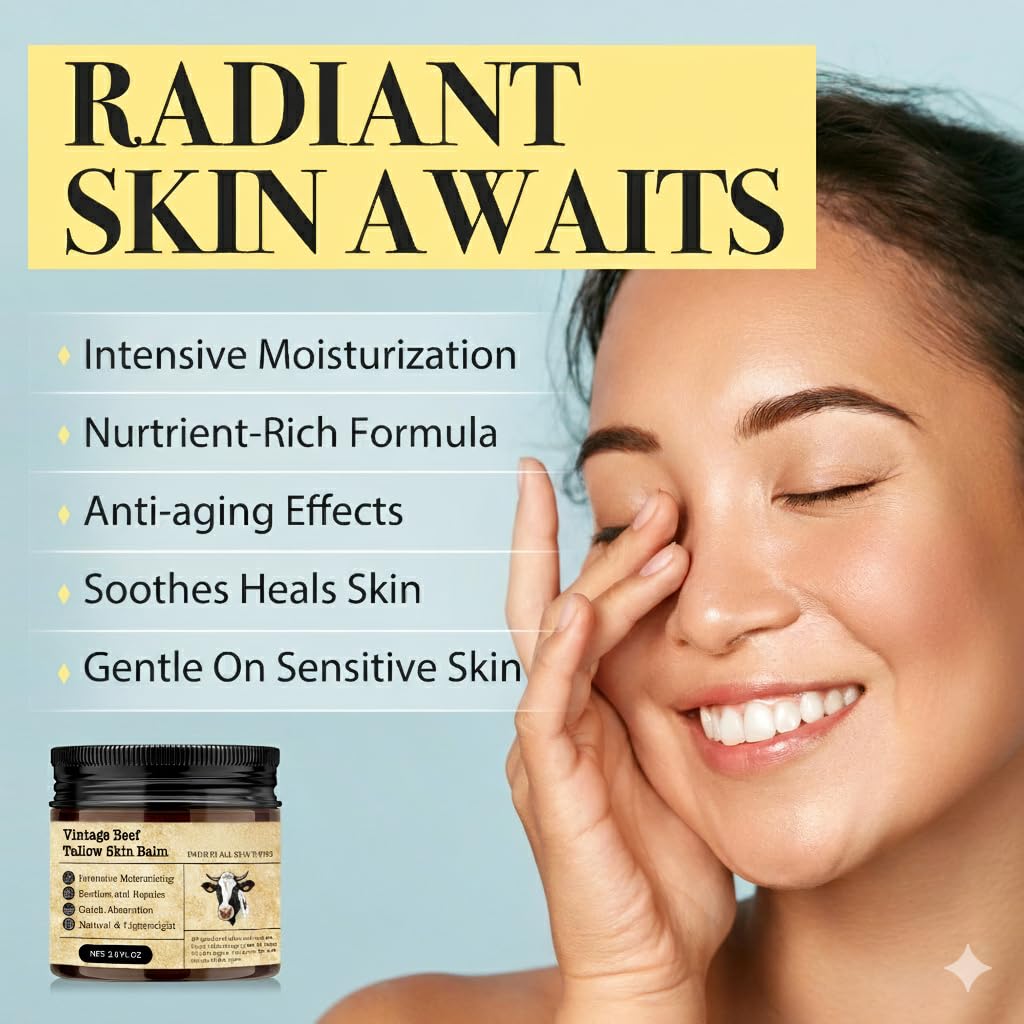 Beef Tallow Honey Balm for Sensitive Skin (honey)